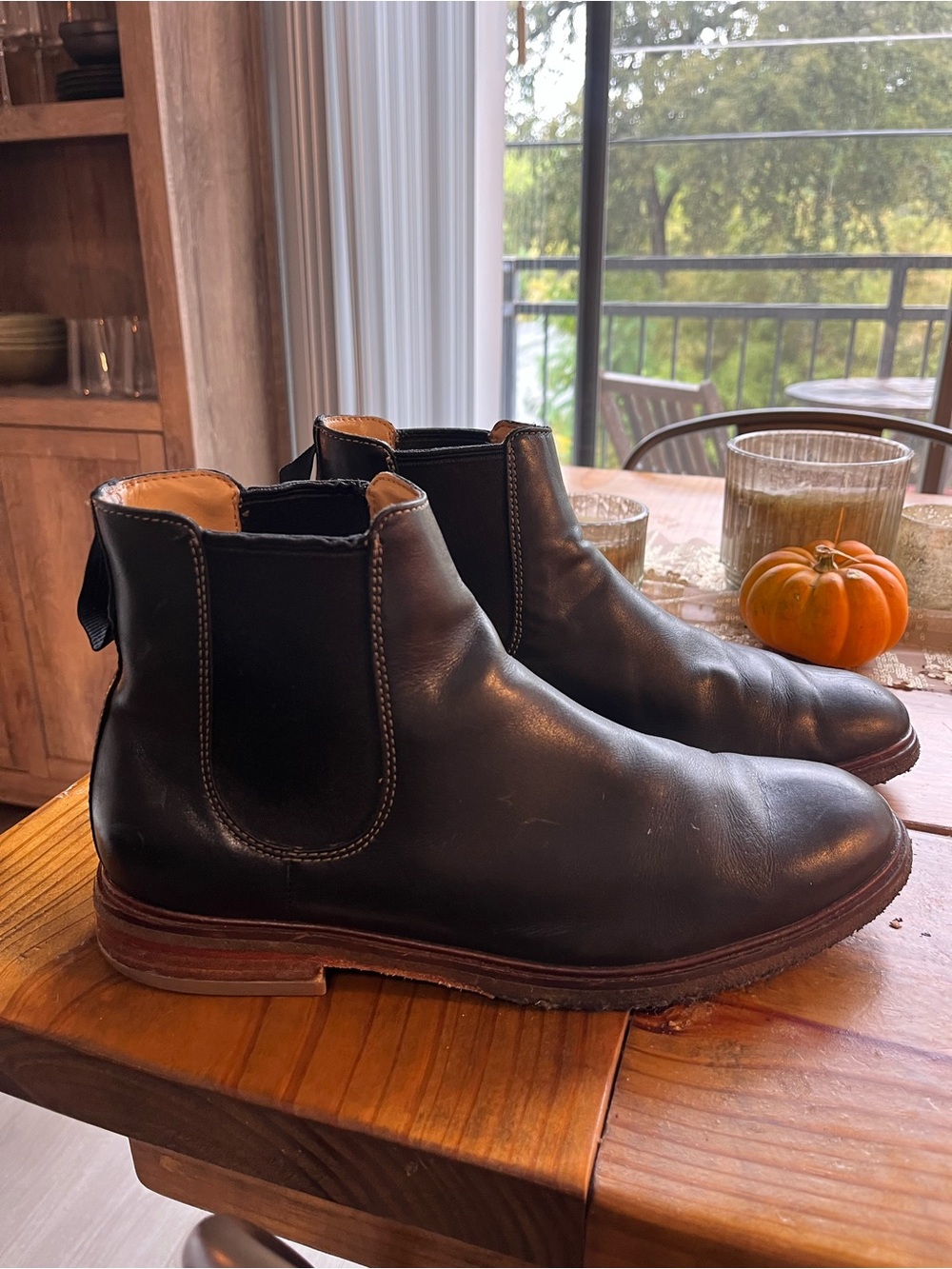 Clarks Hommes black leather ankle boots